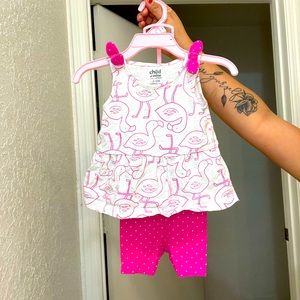Two piece flamingo set